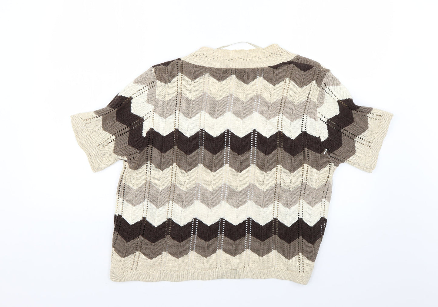 glimpse design Womens Multicoloured Argyle/Diamond  Cardigan Jumper Size XL