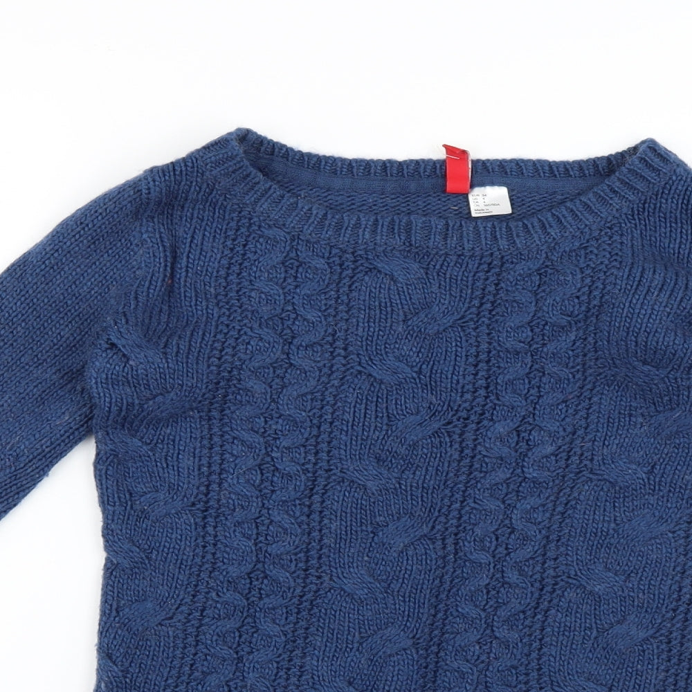 H&M Womens Blue   Pullover Jumper Size 4