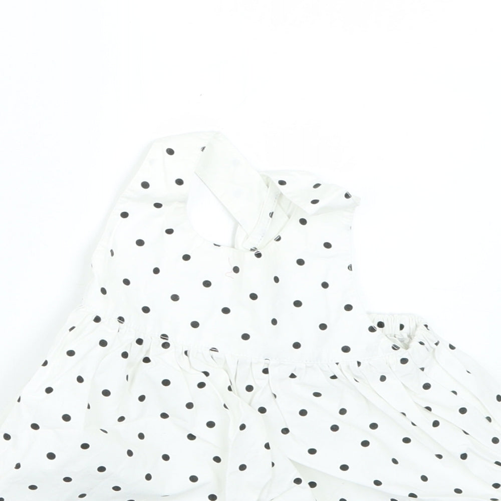 H&M Baby White Polka Dot  Fit & Flare  Size 3-6 Months