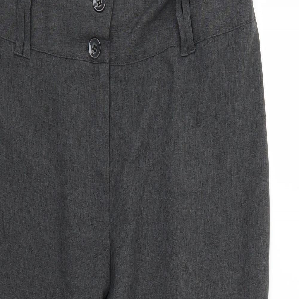 Papaya Womens Grey   Trousers  Size 14 L22.5 in