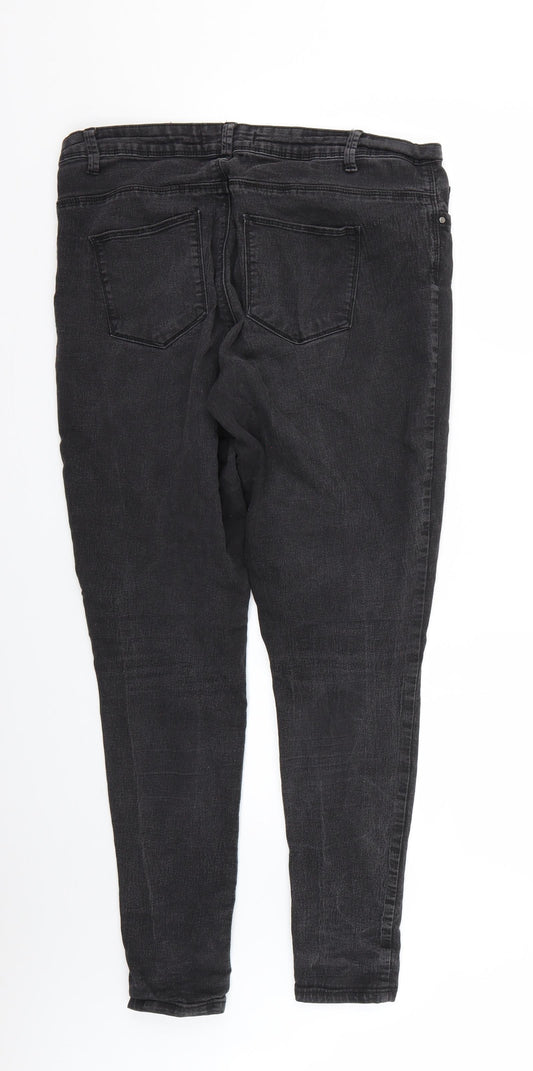 Denim & Co. Womens Black   Skinny Jeans Size 16 L23 in