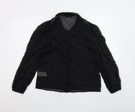 Pimkie Womens Black   Basic Button-Up Size 12