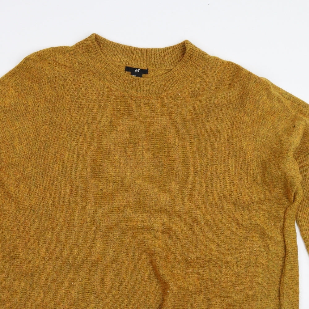 H&M Womens Yellow   Pullover Jumper Size M