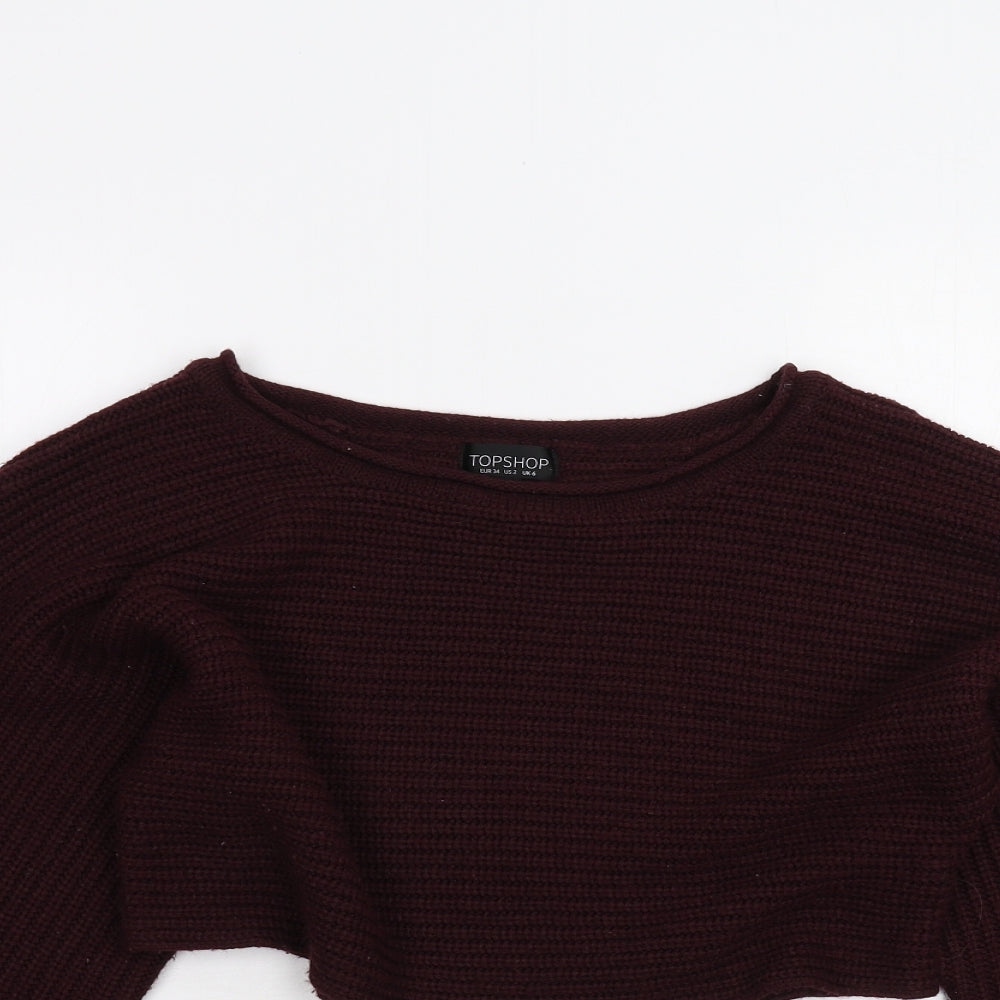 Topshop Womens Purple   Pullover Jumper Size 6
