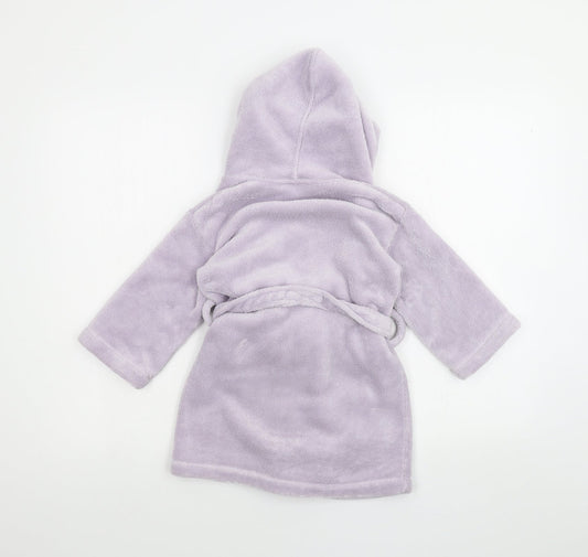 Preworn Boys Purple Solid   Robe Size 2-3 Years