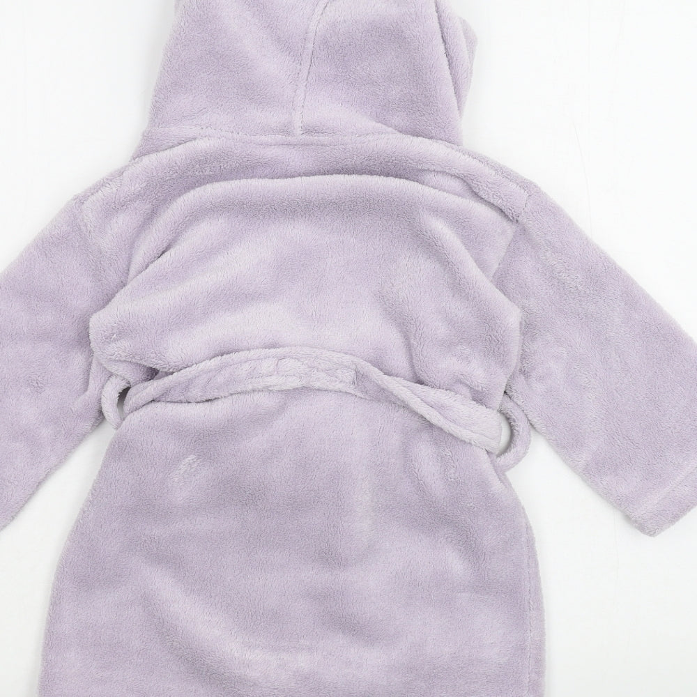 Preworn Boys Purple Solid   Robe Size 2-3 Years