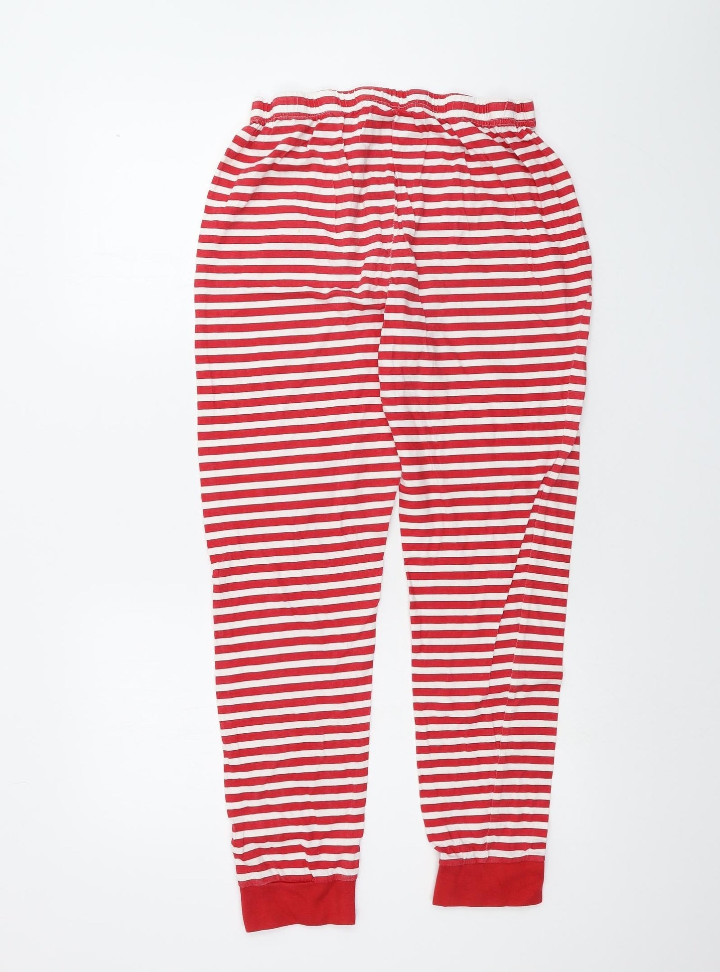 Christmas Womens White Striped  Sweatpants Trousers Size S L26 in