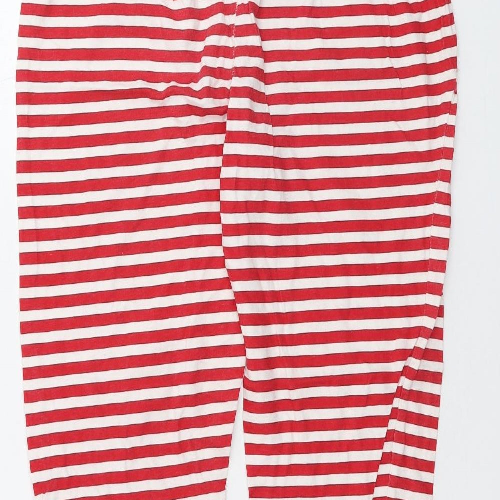 Christmas Womens White Striped  Sweatpants Trousers Size S L26 in