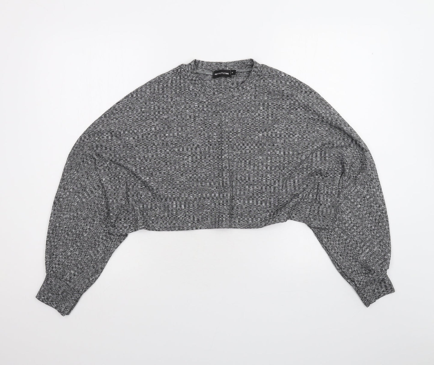 PRETTYLITTLETHING Womens Grey   Pullover Jumper Size M
