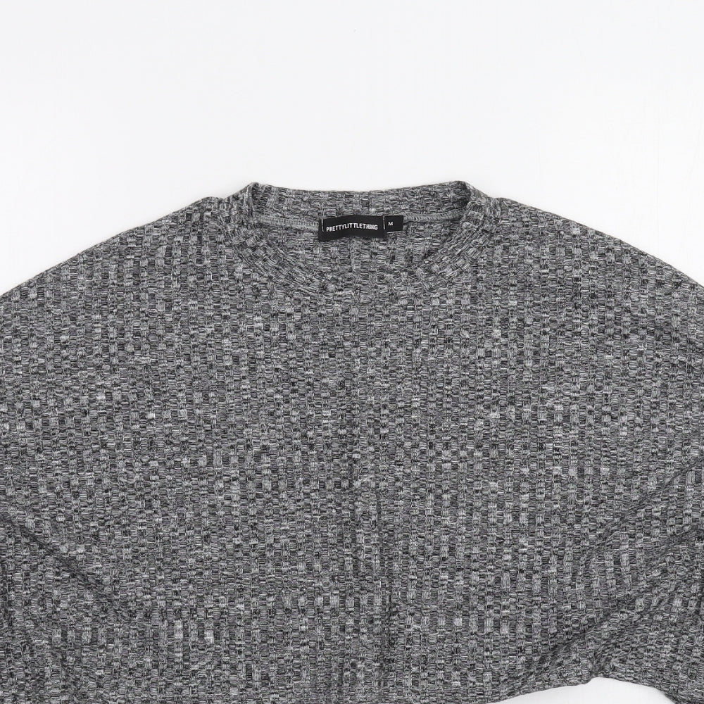 PRETTYLITTLETHING Womens Grey   Pullover Jumper Size M