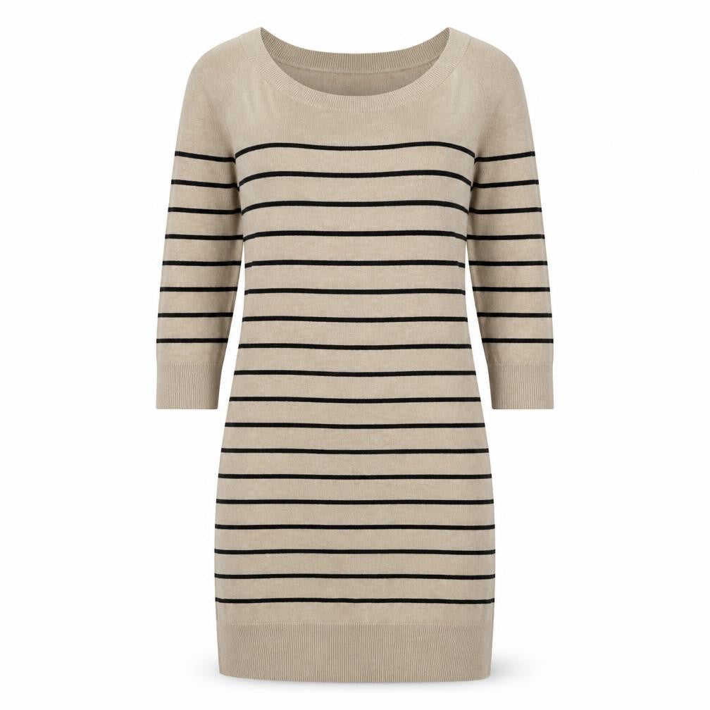 H&M Womens Brown Striped  A-Line  Size M