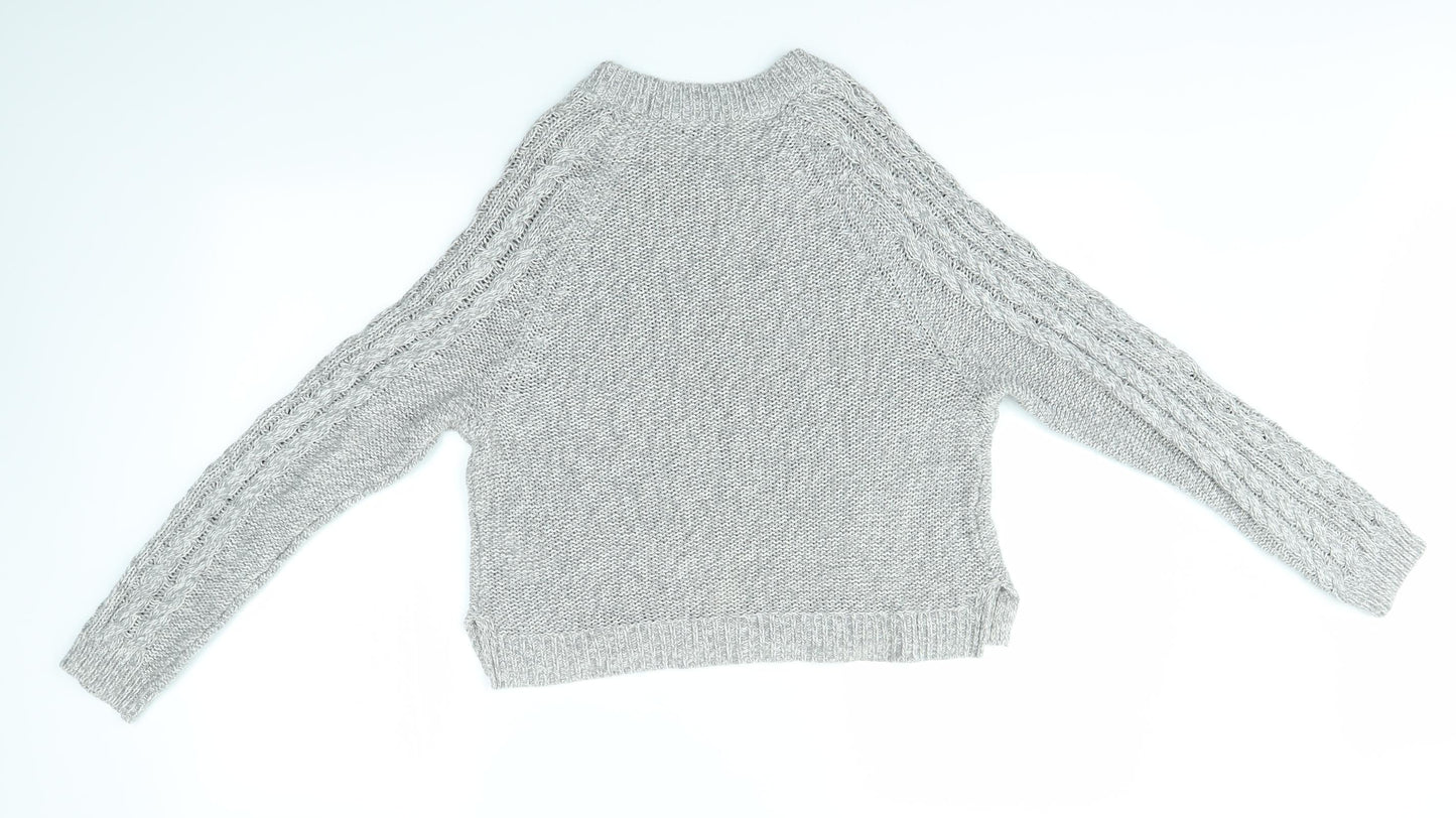 H&M Womens Grey   Pullover Jumper Size S