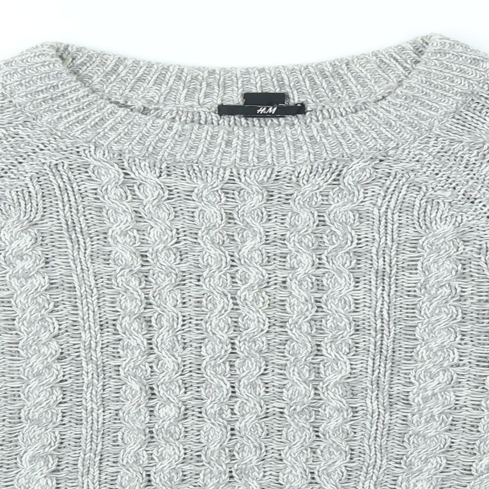 H&M Womens Grey   Pullover Jumper Size S