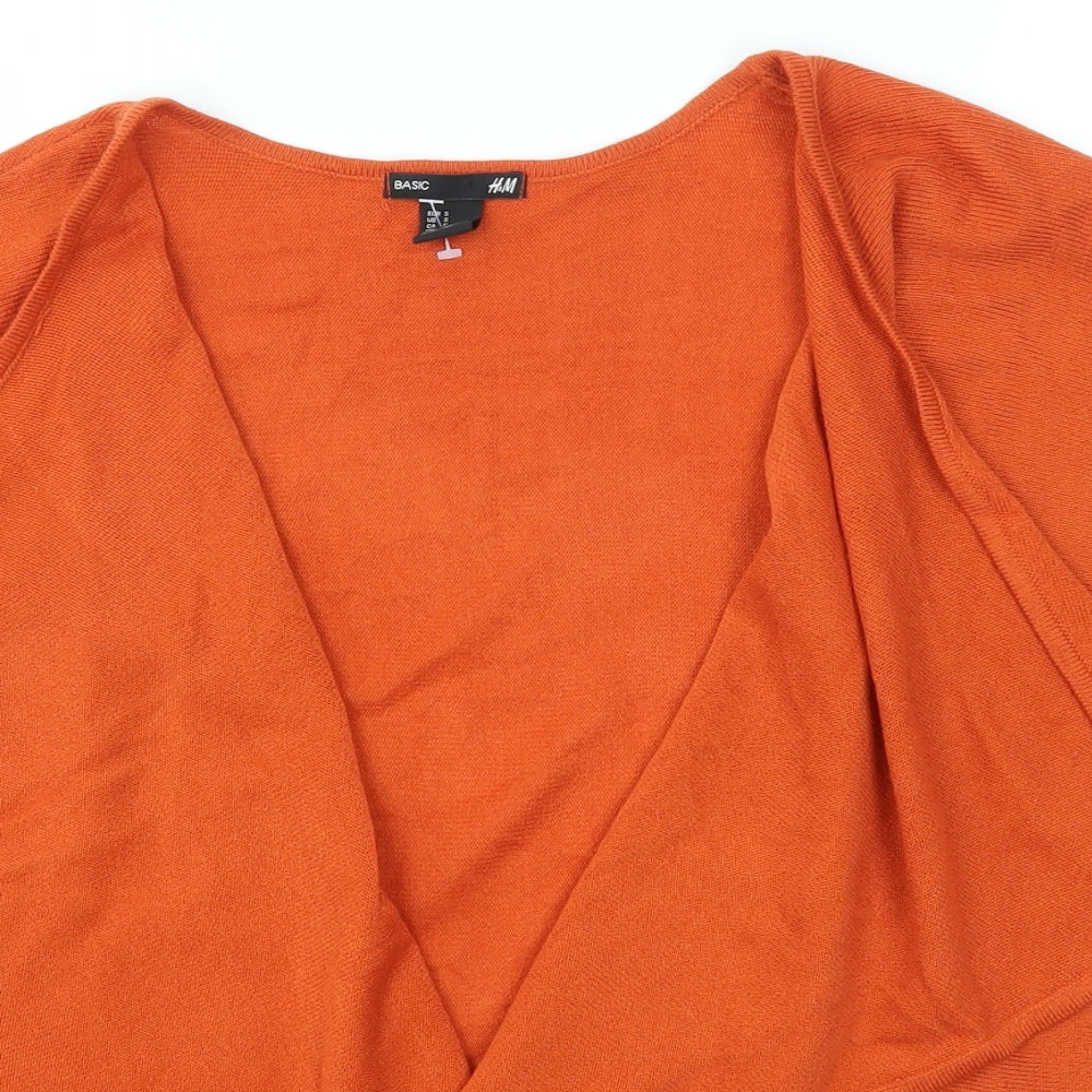 H&M Womens Orange   Cardigan Jumper Size S