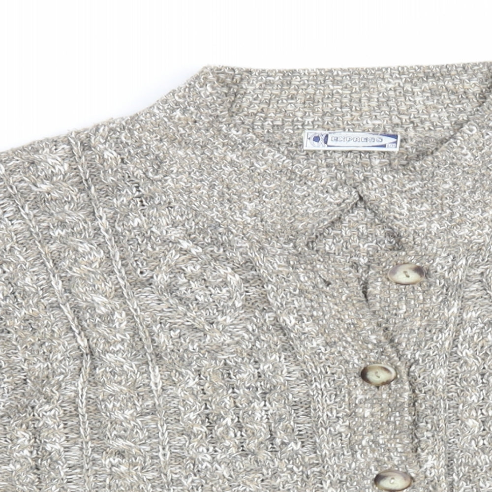 Express Womens Grey   Cardigan Jumper Size M