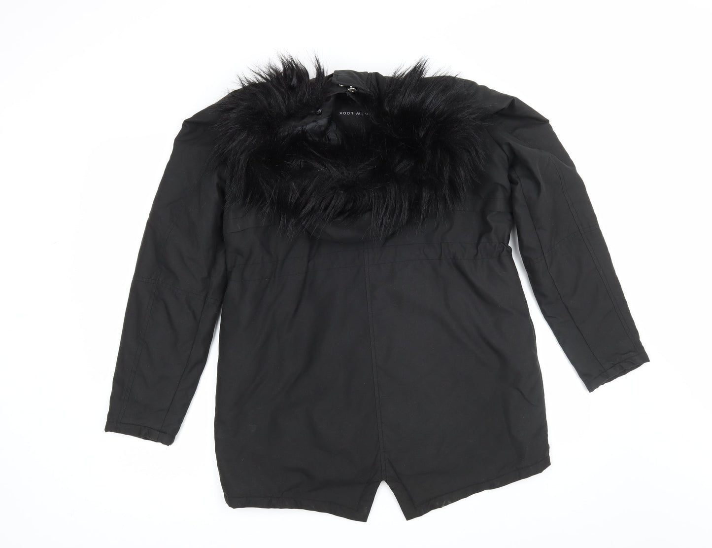 New Look Womens Black   Parka Coatigan Size 8