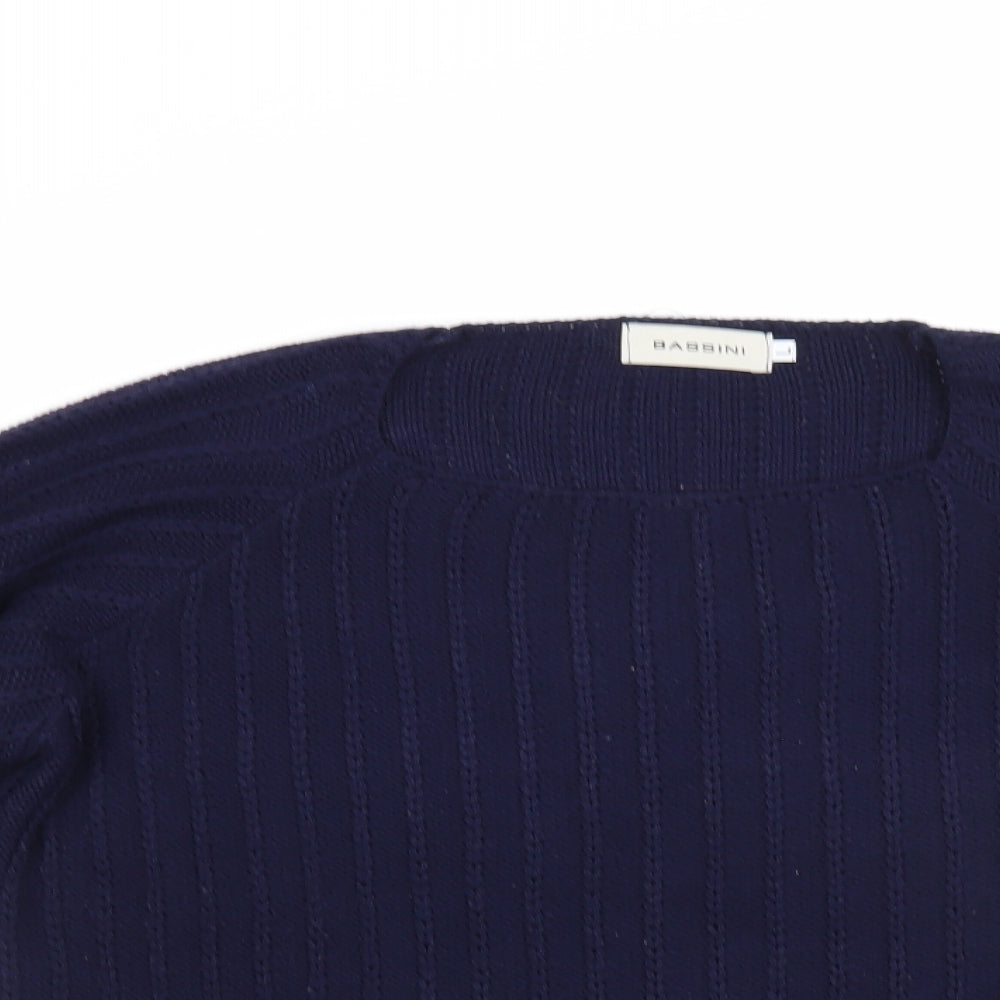 BASSINI Womens Blue   Pullover Jumper Size L
