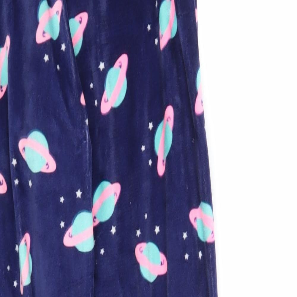 M&Co Girls Blue Geometric   Pyjama Pants Size 11 Years  - Space
