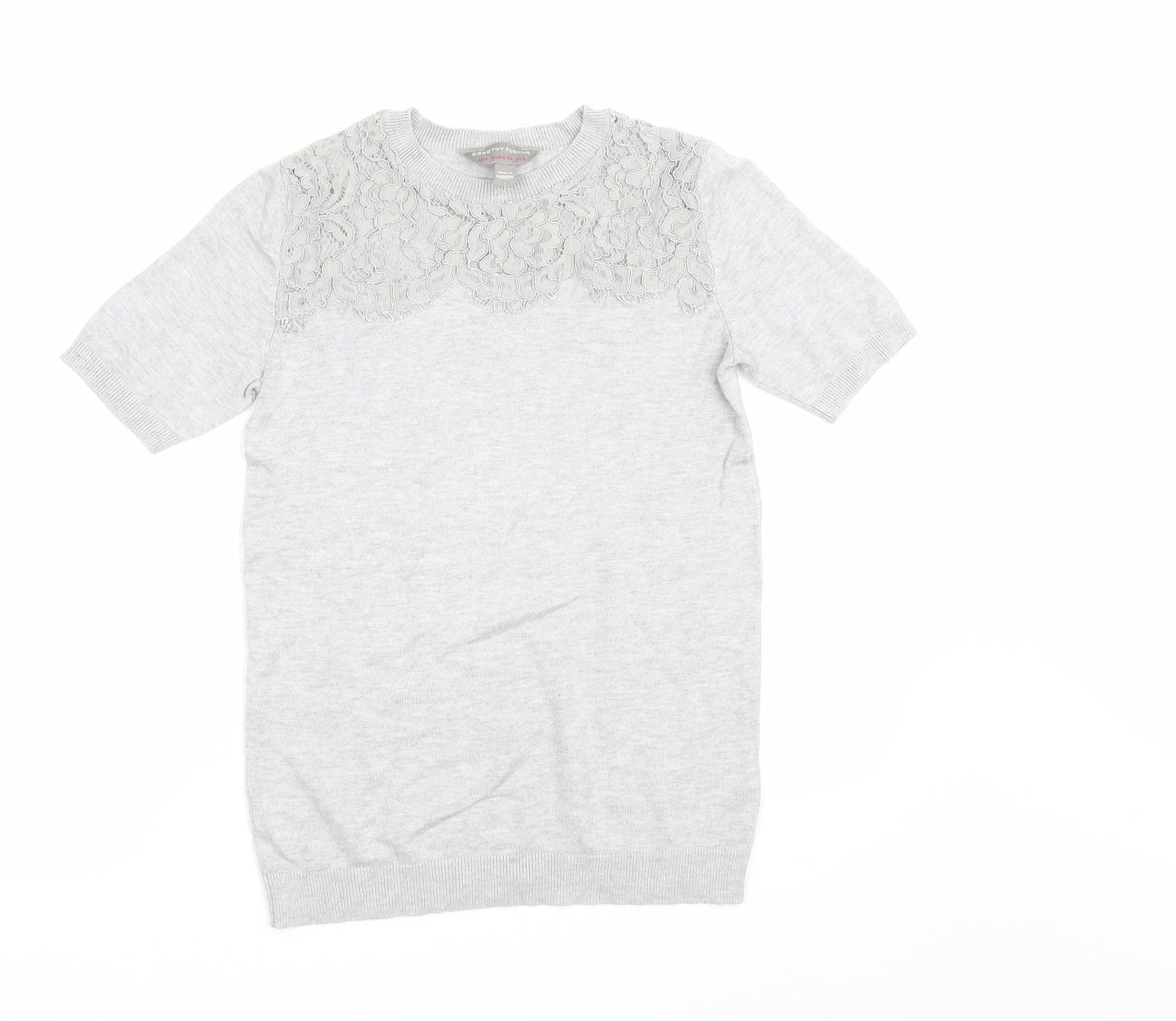 Dorothy Perkins Womens Grey   Basic T-Shirt Size 6