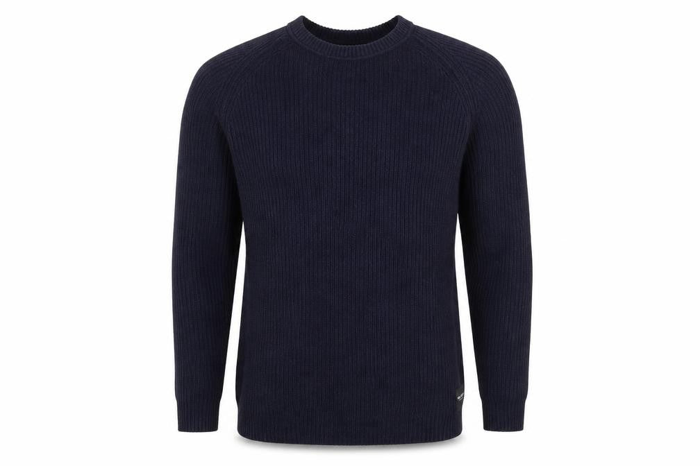 Front view of Only & Sons men’s blue jumper, size M