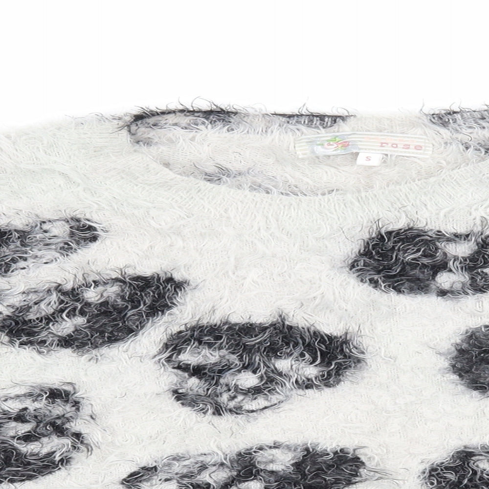 Cameo Rose Womens Grey Floral  Pullover Jumper Size S
