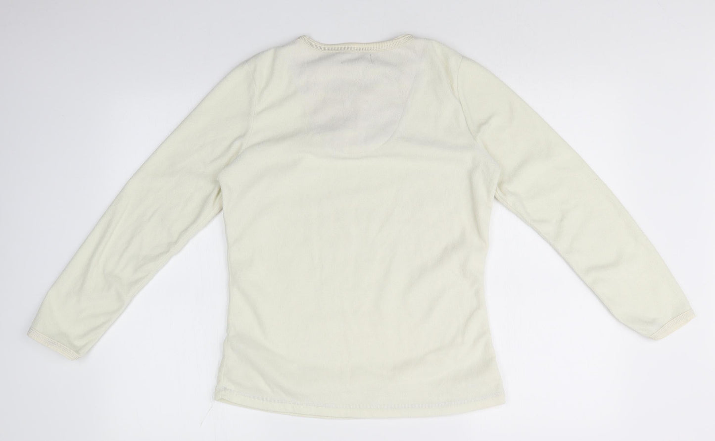 Primark Womens White Solid  Top Pyjama Top Size 10