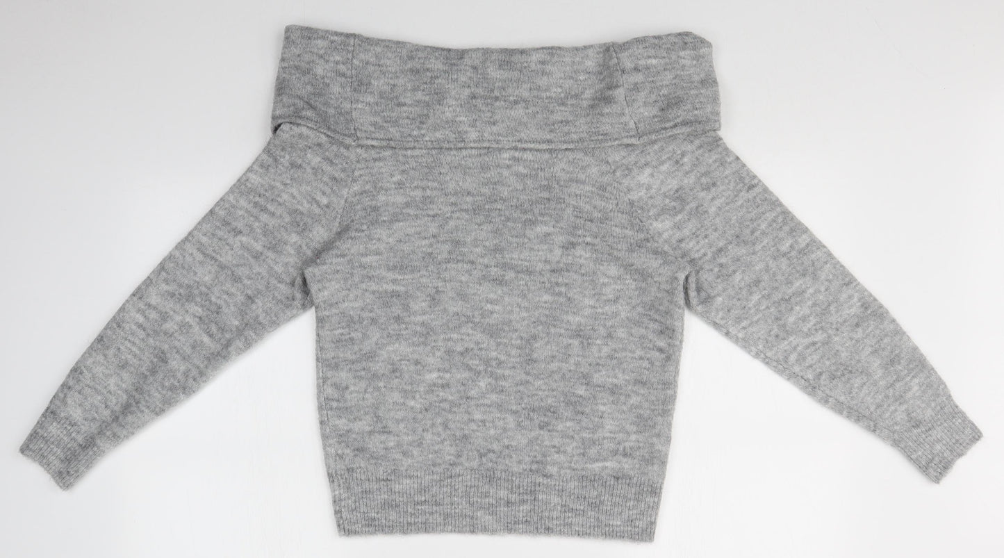 H&M Womens Grey   Pullover Jumper Size XS