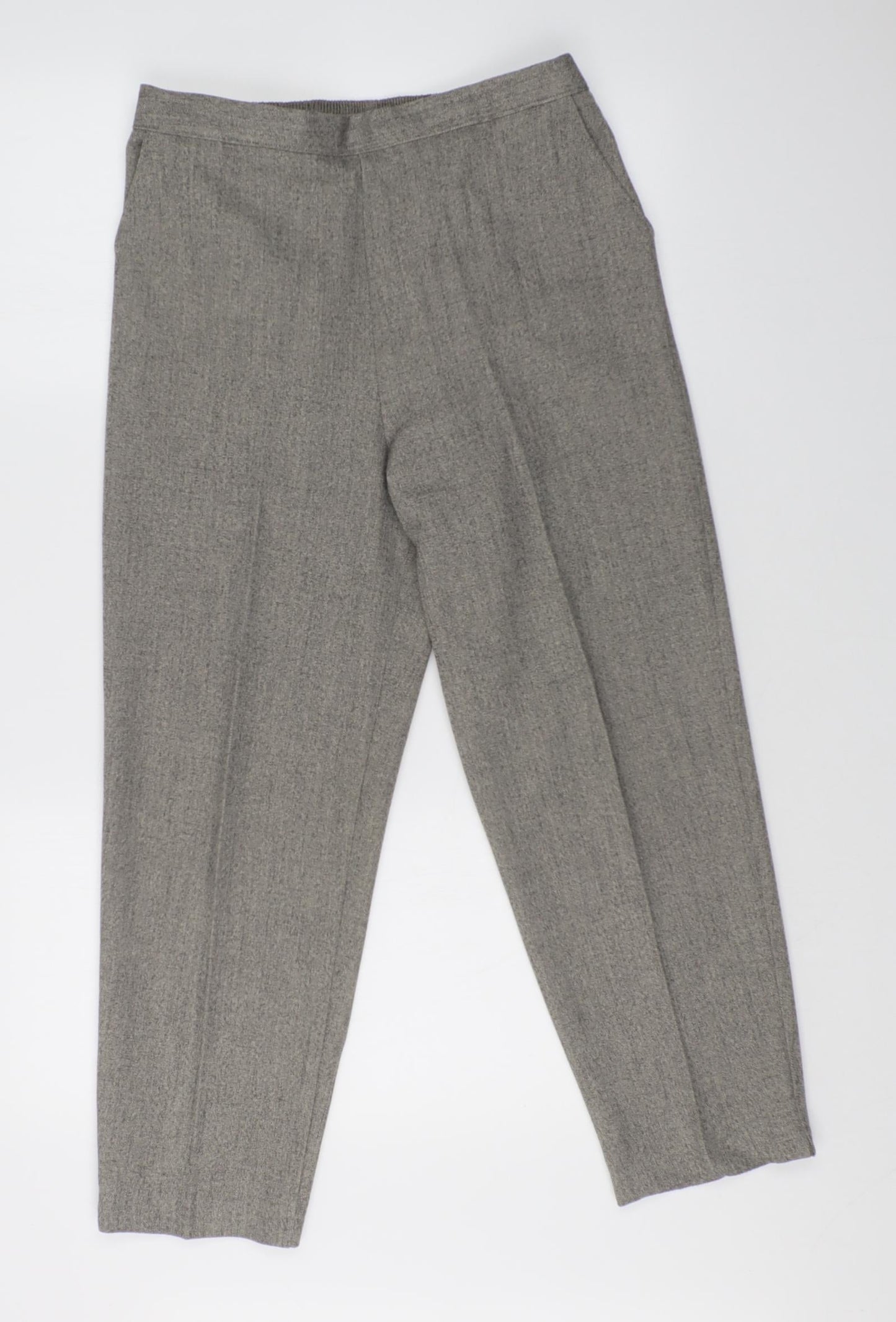 Preworn Womens Grey   Dress Pants Trousers Size 14 L24 in