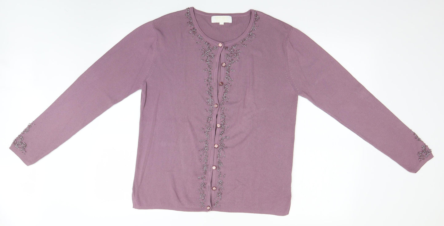 reflect collection Womens Grey   Cardigan Jumper Size L