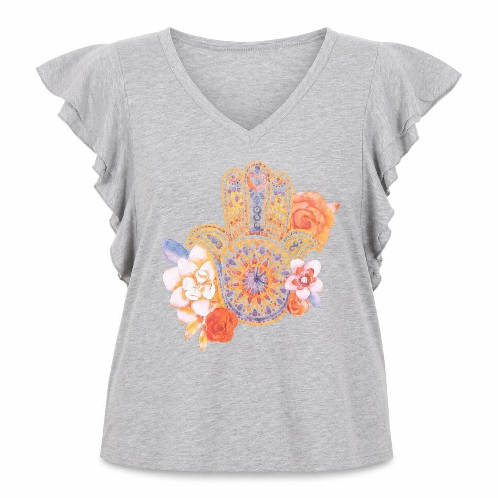 George Simonton Womens Grey   Basic T-Shirt Size M