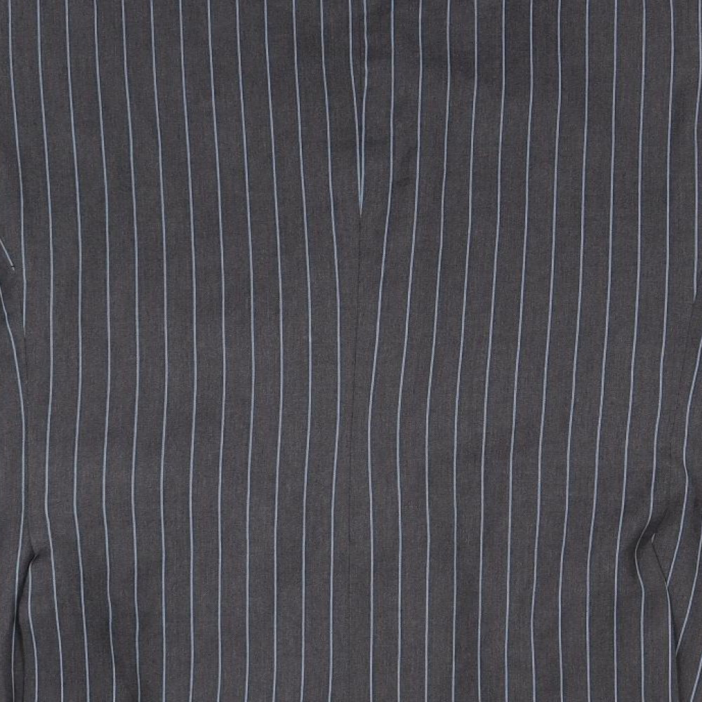 H&M Mens Grey Striped  Jacket Suit Size L