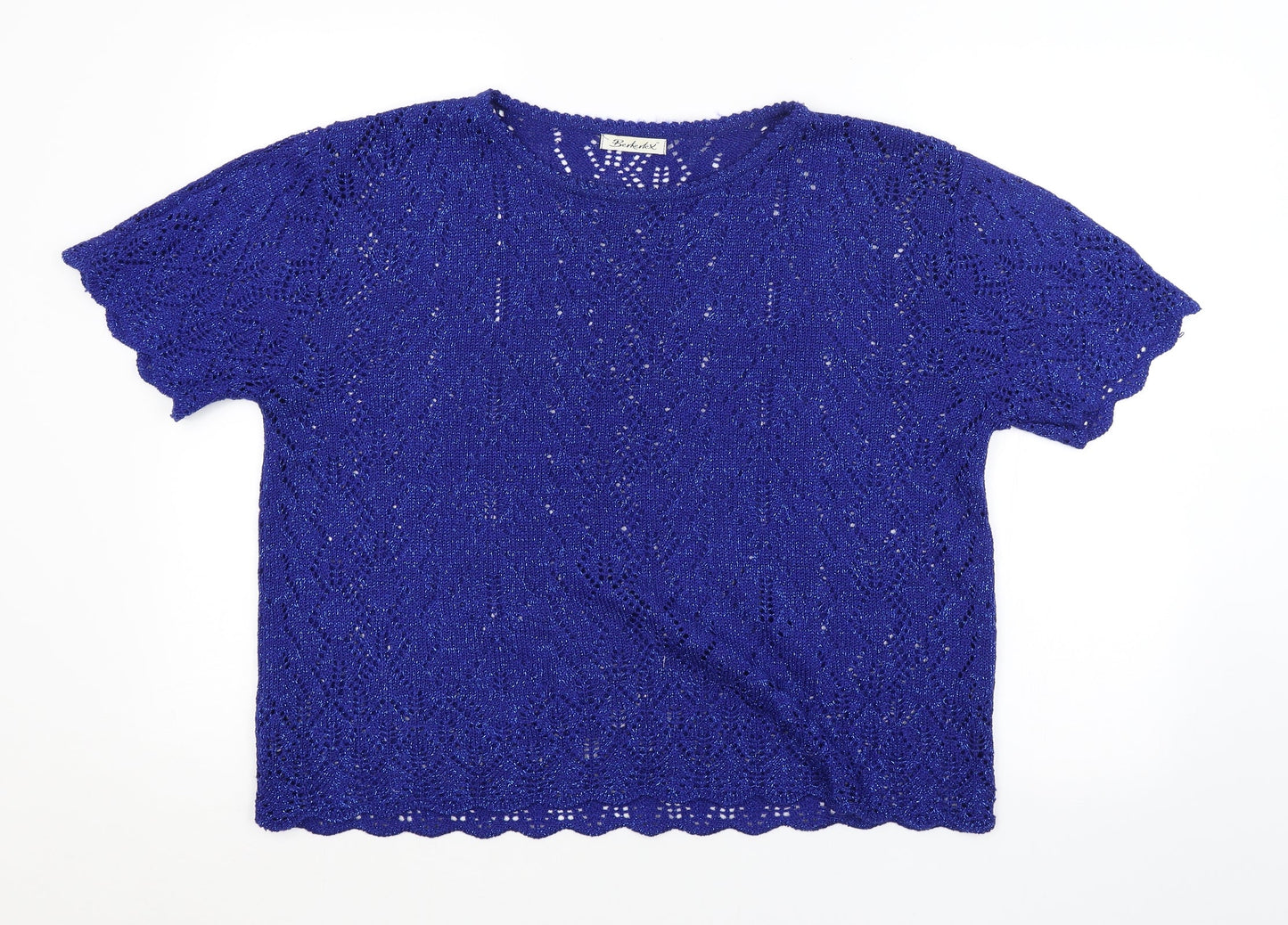 Berkertex Womens Blue Argyle/Diamond  Pullover Jumper