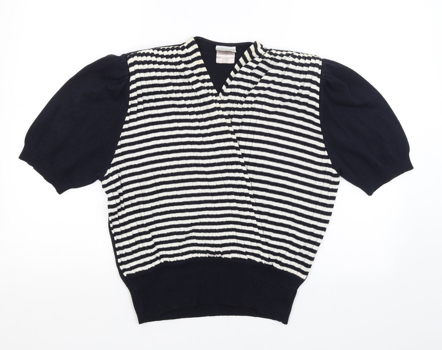 Preworn Womens Blue Striped  Pullover Jumper Size 16