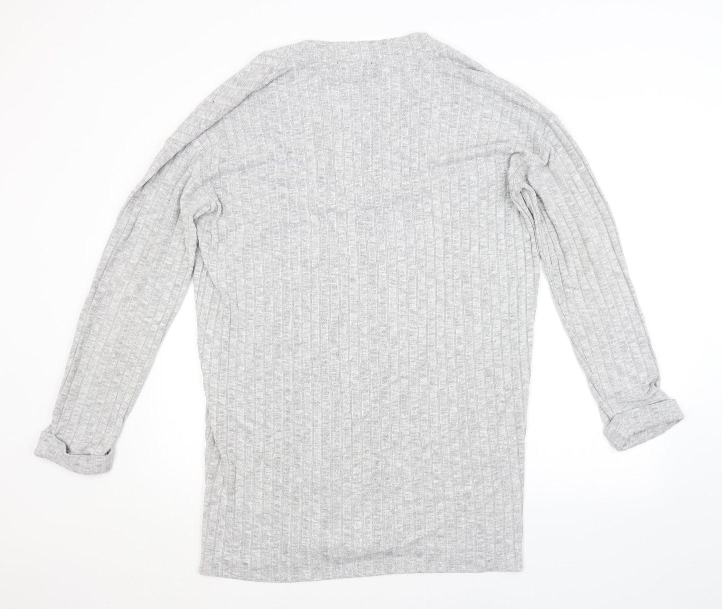 Dorothy Perkins Womens Grey Striped  Cardigan Jumper Size L