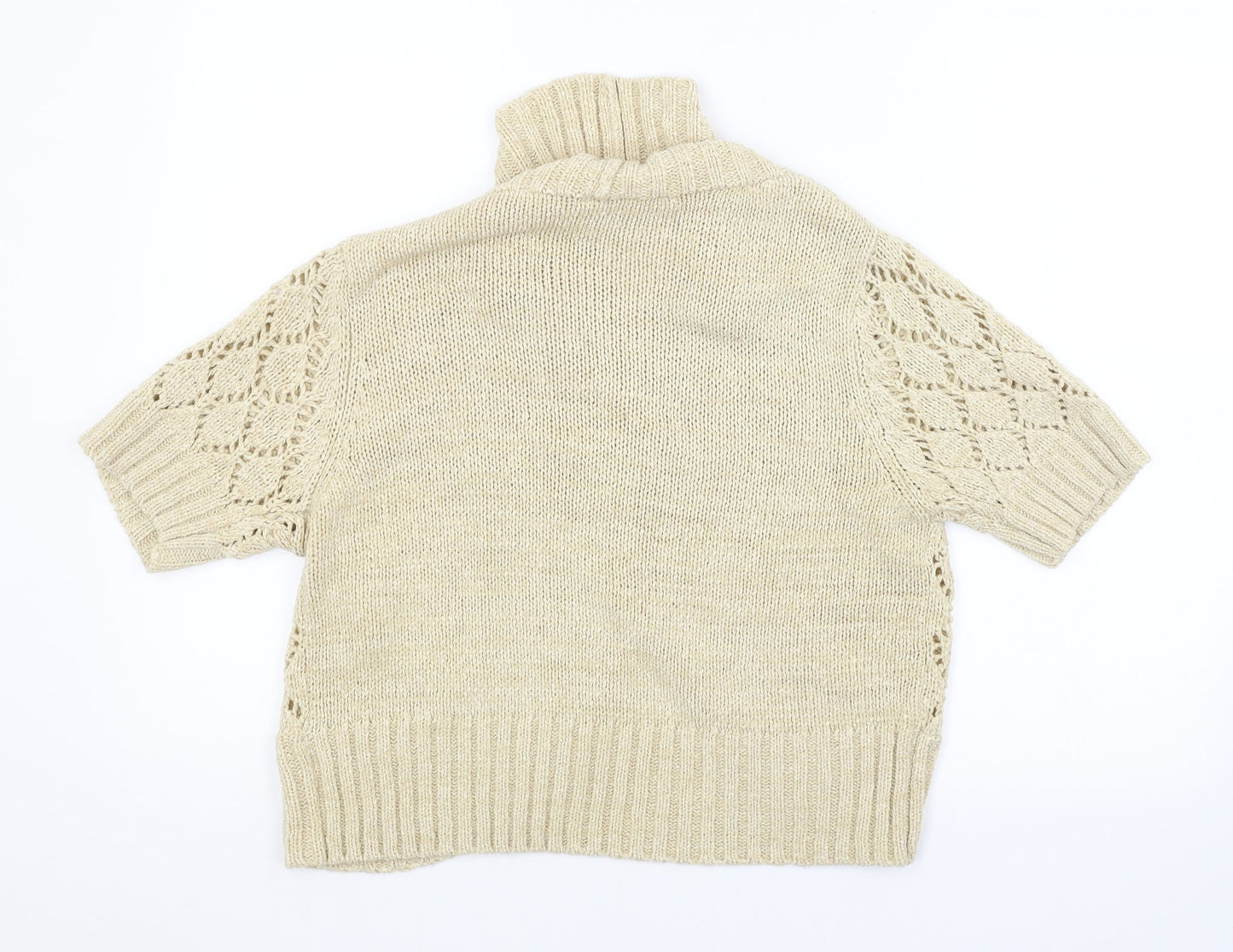 BHS Womens Beige Argyle/Diamond  Cardigan Jumper