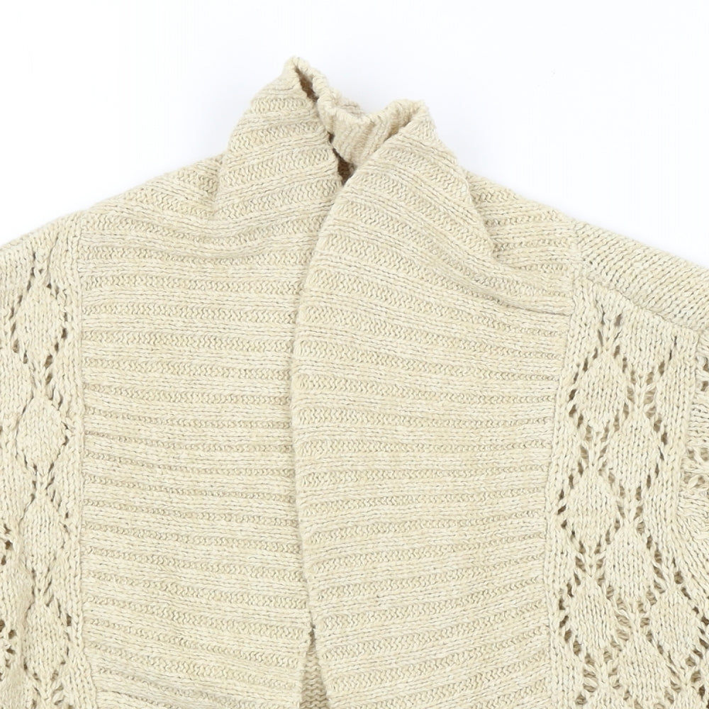 BHS Womens Beige Argyle/Diamond  Cardigan Jumper