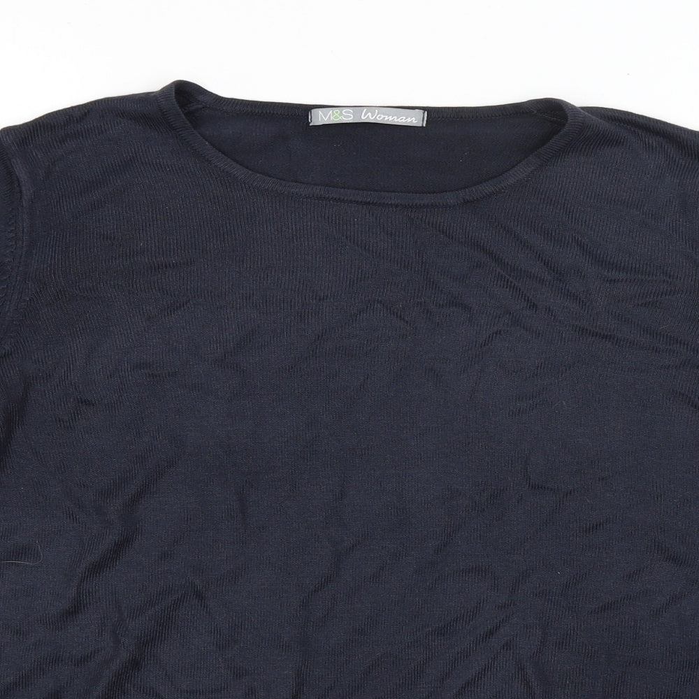 M&S Womens Blue   Pullover Jumper Size 12