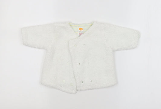MINIMODE Baby White   Cardigan Jumper Size 0-3 Months