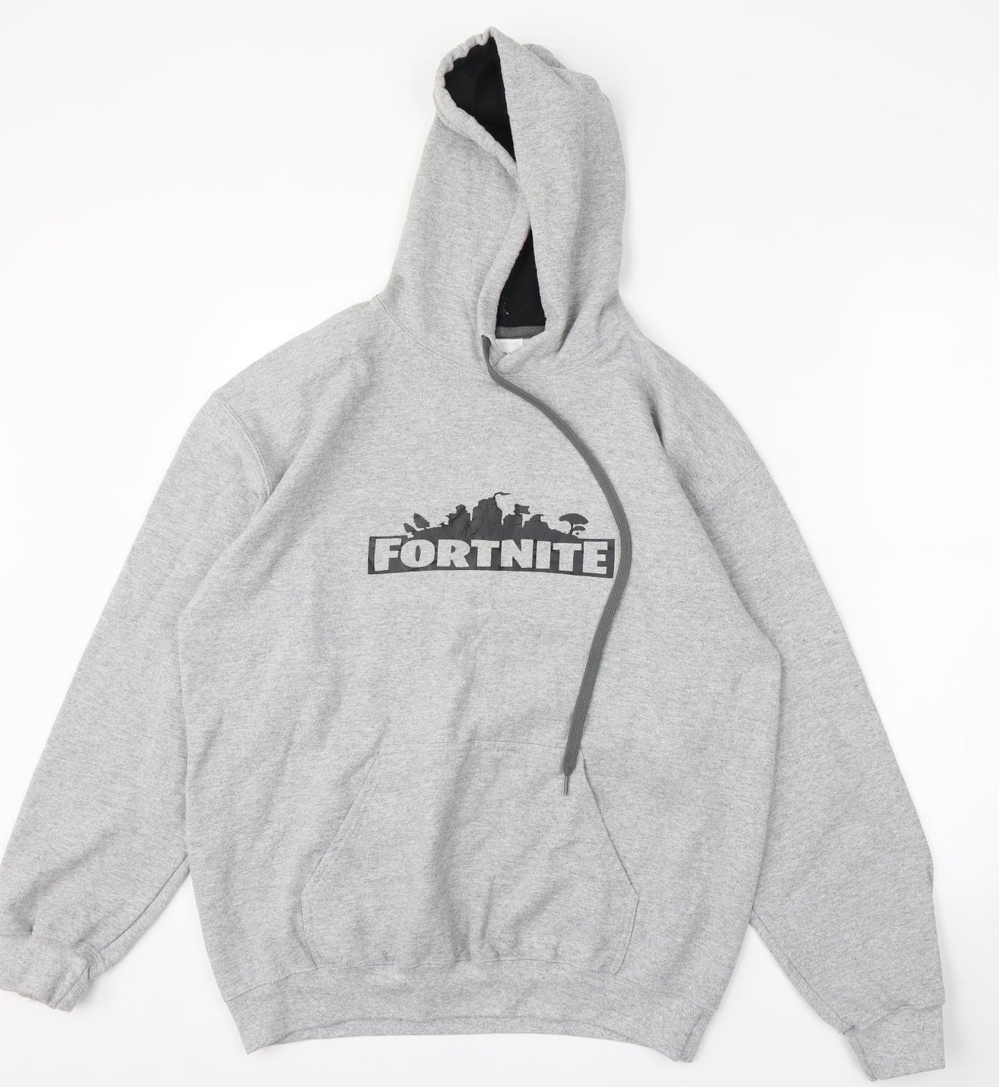 Gilden Mens Grey   Pullover Hoodie Size M  - Fortnite