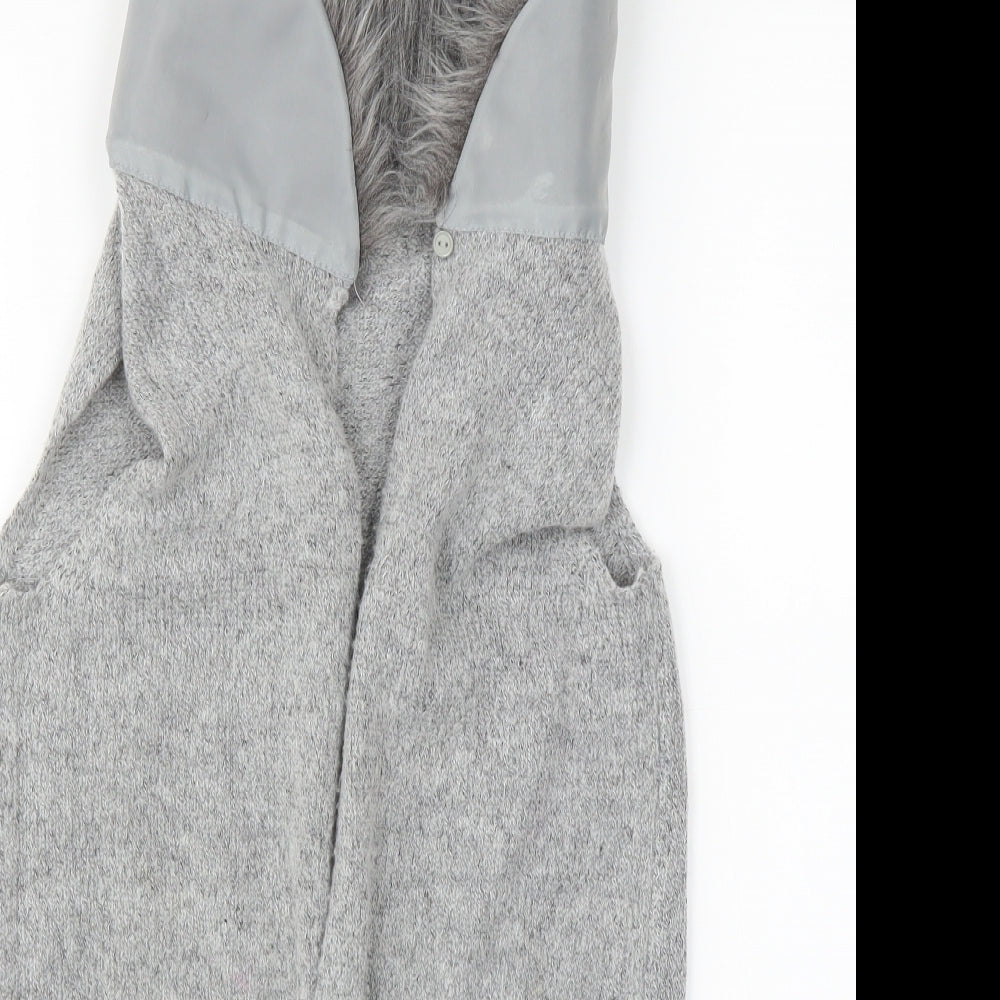 Primark Girls Grey   Wrap Jumper Size 8-9 Years