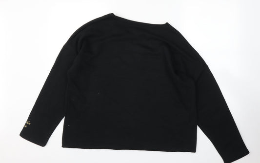Martha & Bea Womens Black   Pullover Sweatshirt One Size