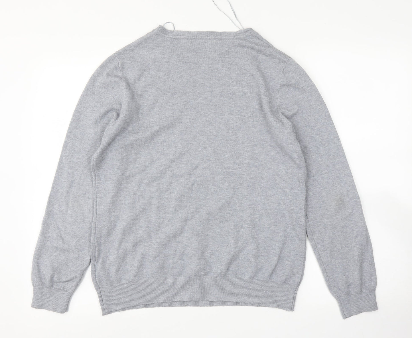 Peacocksq Womens Grey   Pullover Sweatshirt Size 14