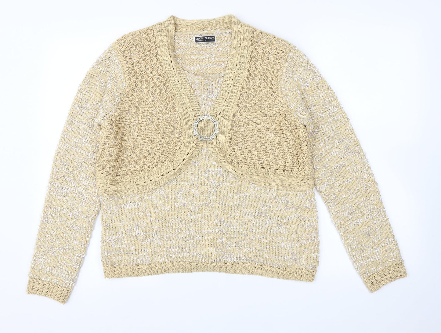 Ann Marie Womens Gold   Pullover Jumper Size S