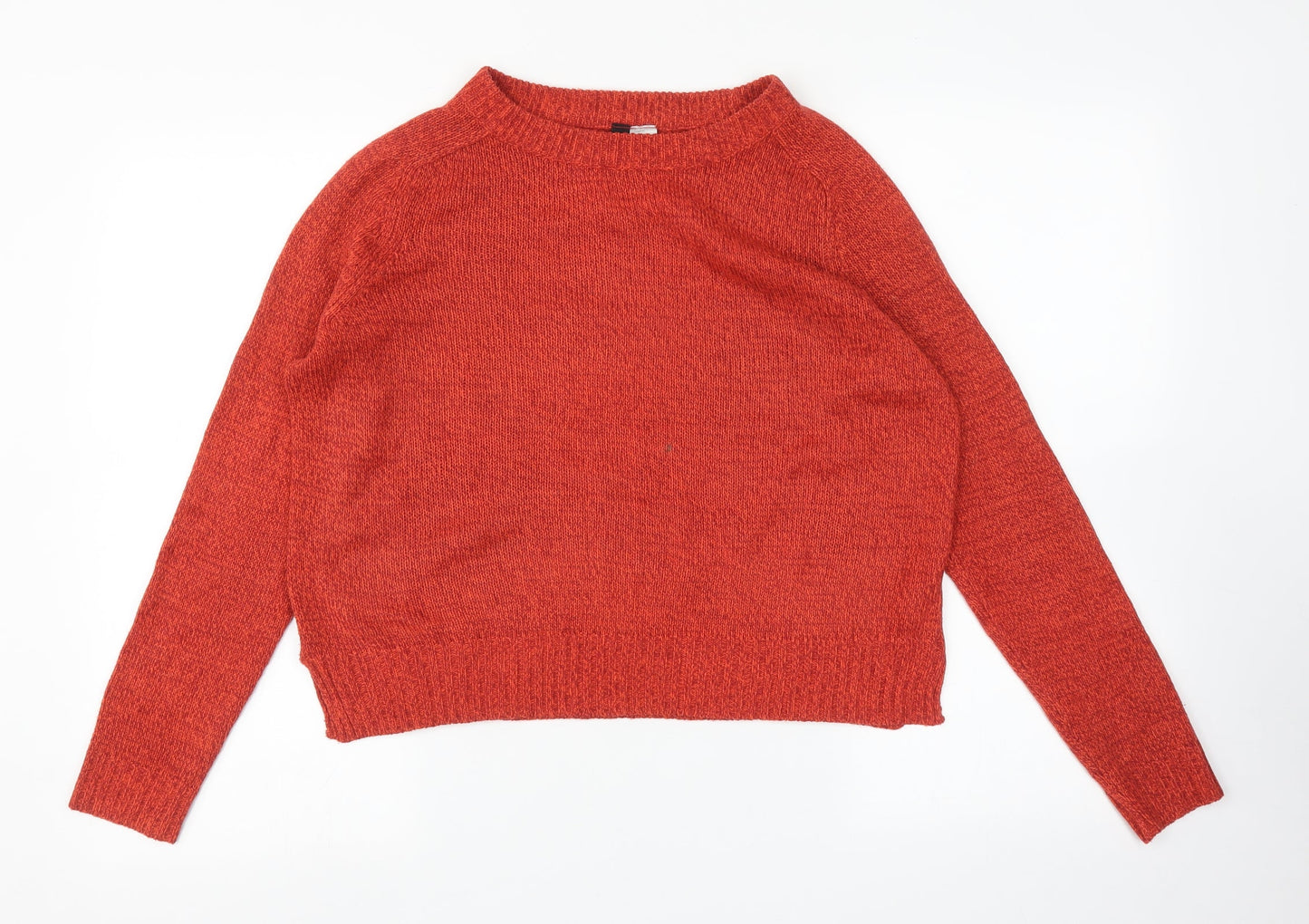 H&M Womens Orange   Pullover Jumper Size S