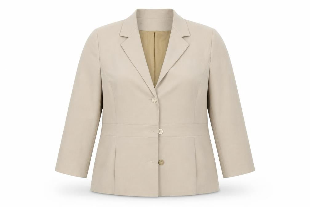 EWM Womens Beige   Jacket Suit Jacket Size 18
