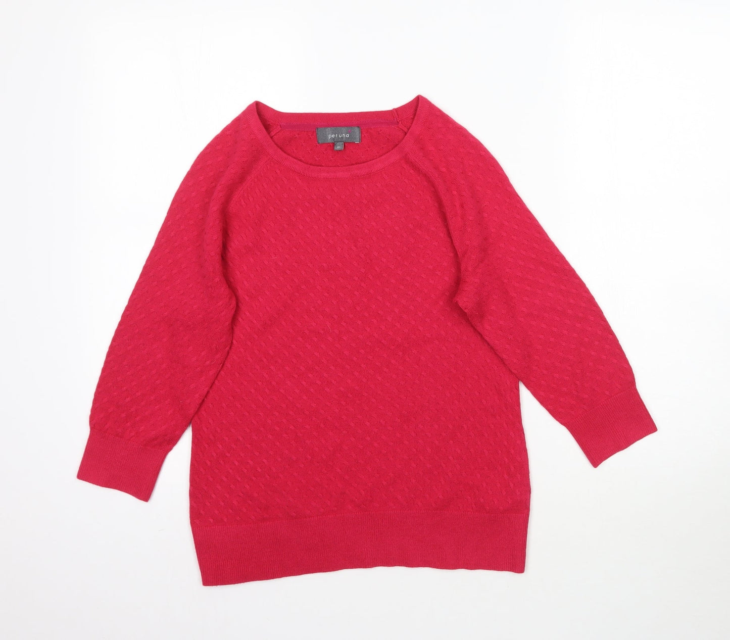 Marks and Spencer Womens Pink  Knit Pullover Jumper Size 10  - Textured
