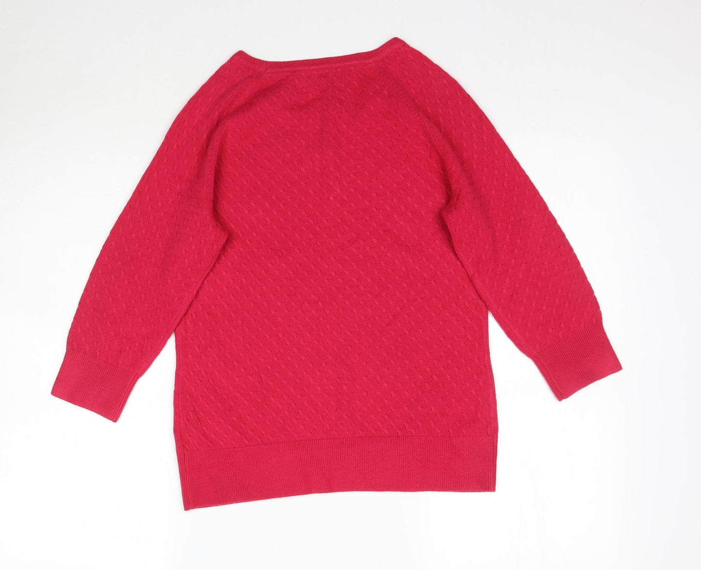 Marks and Spencer Womens Pink  Knit Pullover Jumper Size 10  - Textured