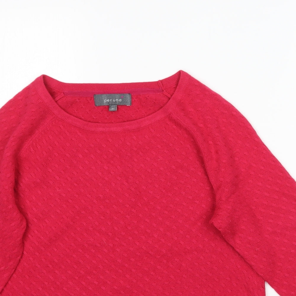 Marks and Spencer Womens Pink  Knit Pullover Jumper Size 10  - Textured
