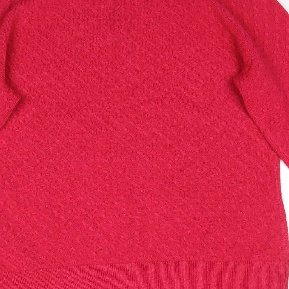 Marks and Spencer Womens Pink  Knit Pullover Jumper Size 10  - Textured