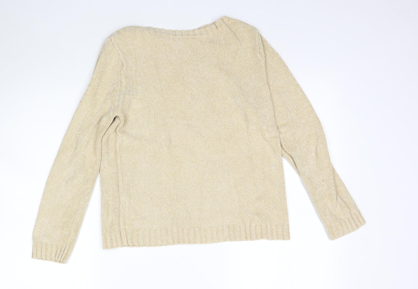 Marks and Spencer Womens Beige  Knit Pullover Jumper Size 12